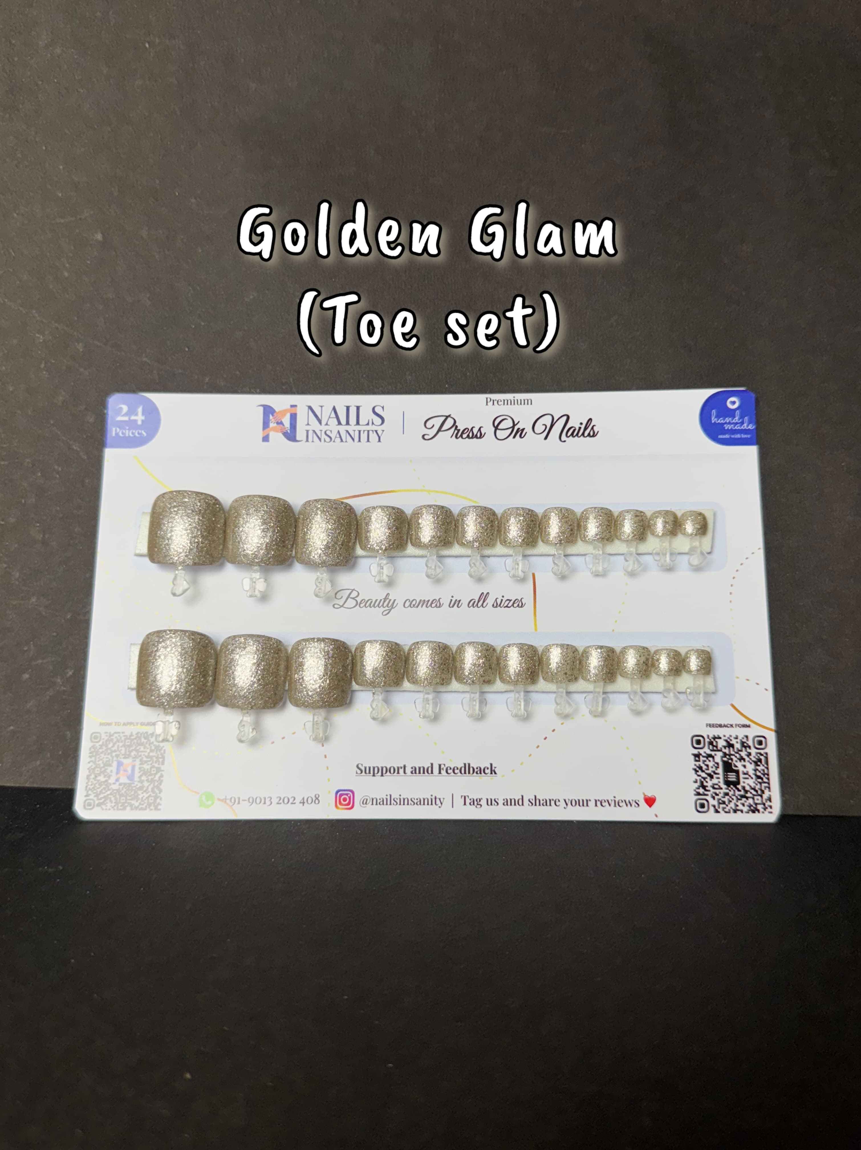 Golden Glam Toe Set